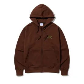 3D EVERY DAY RABBIT HOODIE ZIP-UP BROWN