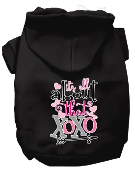 All About That Xoxo Screen Print Dog Hoodie Black M