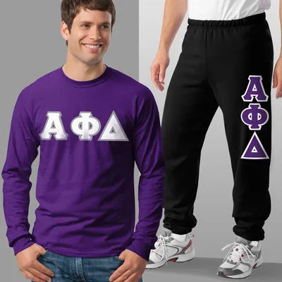 Alpha Phi Delta Long-Sleeve and Sweatpants, Package Deal - TWILL