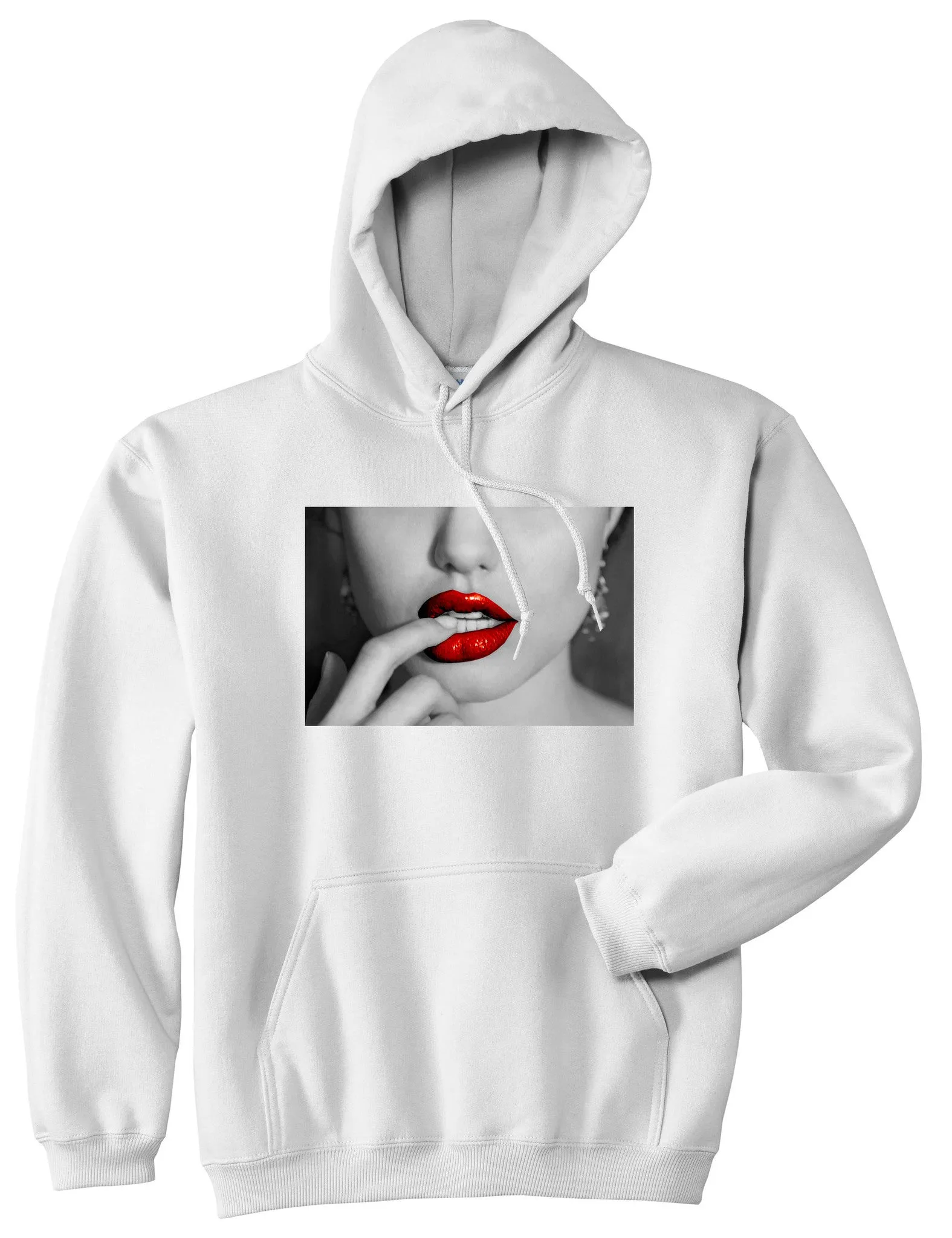 Angelina Red Lips Sexy Pullover Hoodie Hoody