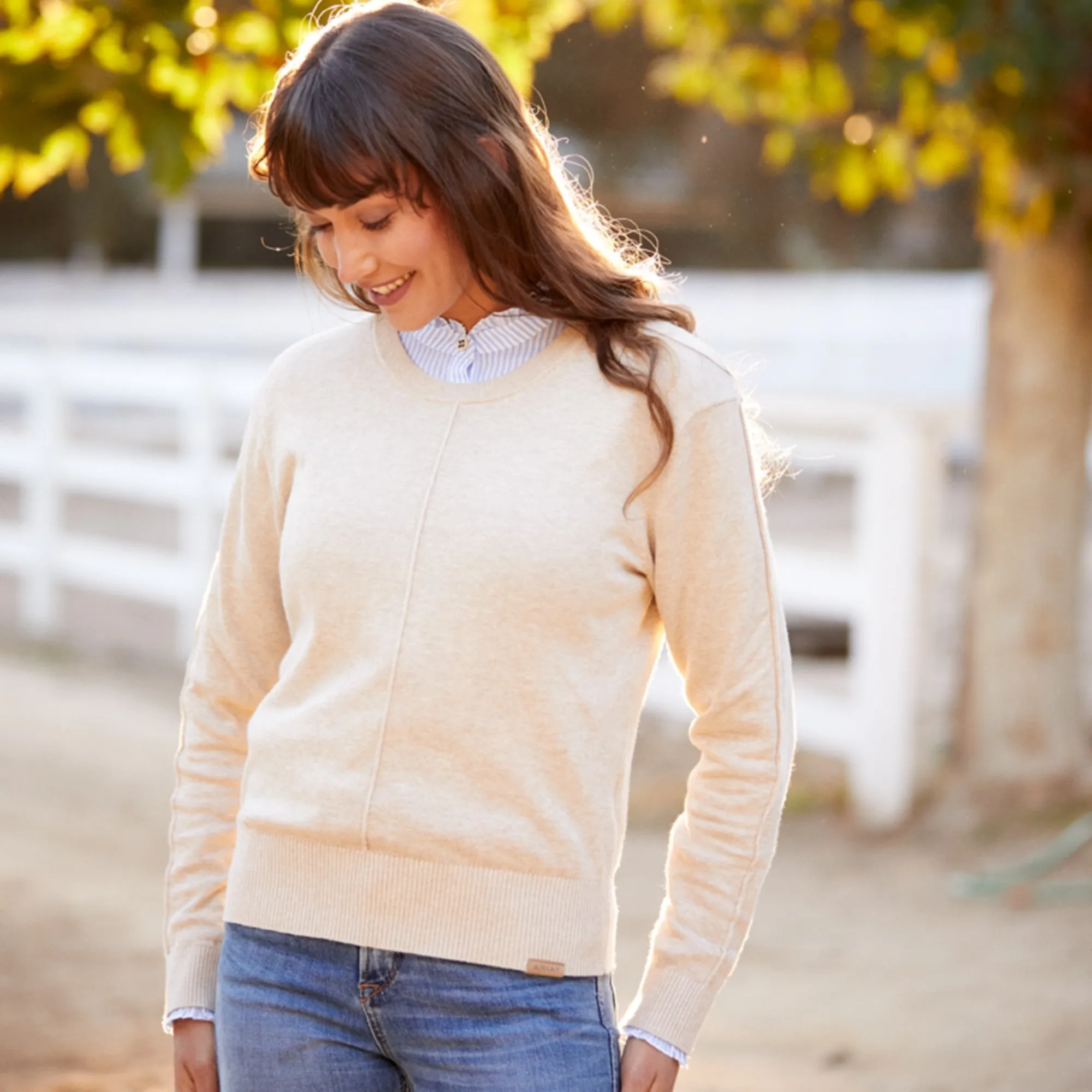 Ariat Ladies Peninsula Sweater - Oatmeal