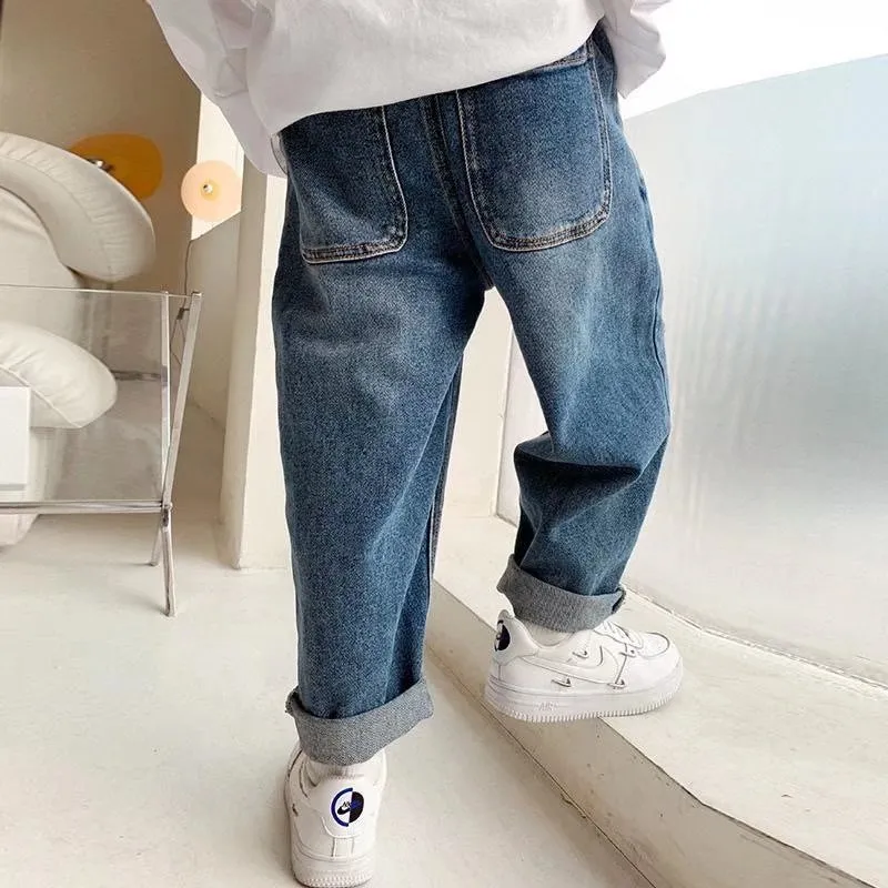 Baby & Toddler Boys Jeans Solid Autumn Baby Stretch Children Casual Denim Pants - BBJ0223