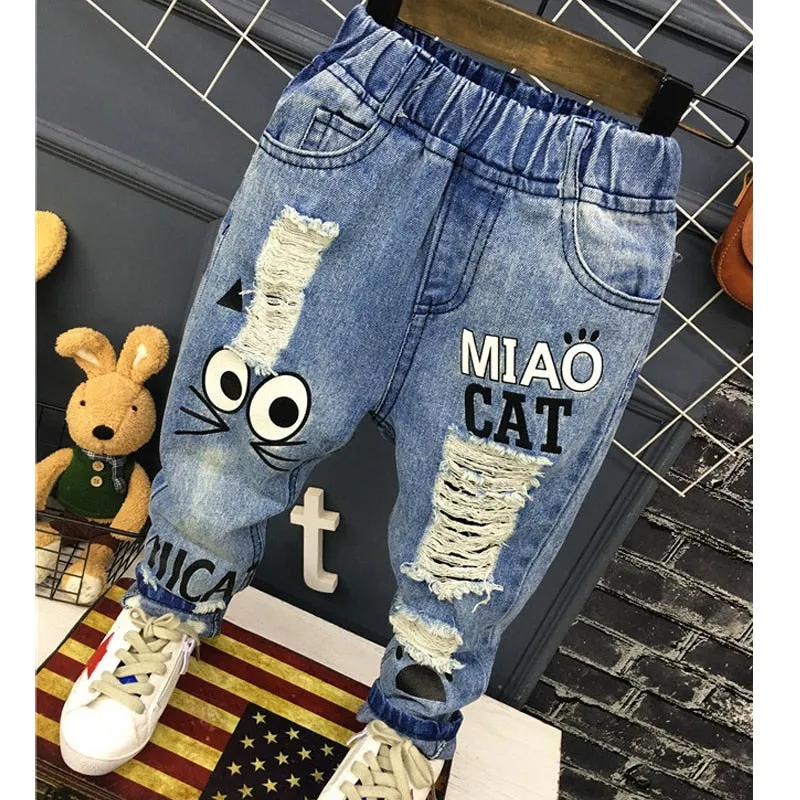 Baby & Toddler Boys Jeans Spring Autumn Children Boys Casual Hole Pants - BBJ0211