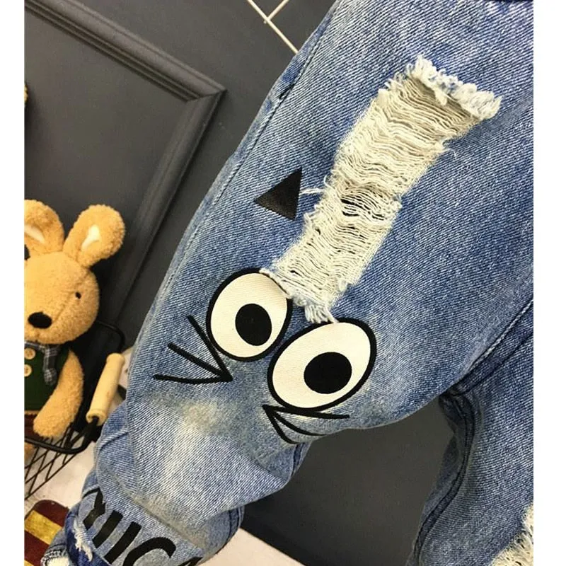 Baby & Toddler Boys Jeans Spring Autumn Children Boys Casual Hole Pants - BBJ0211