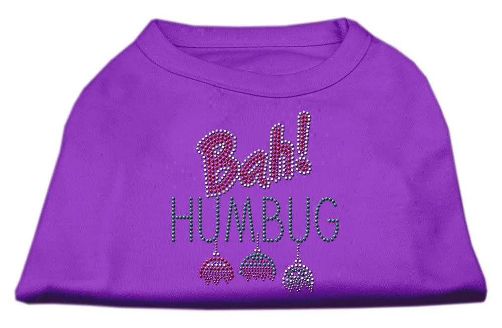 Bah Humbug Rhinestone Dog Shirt Purple XXXL (20)