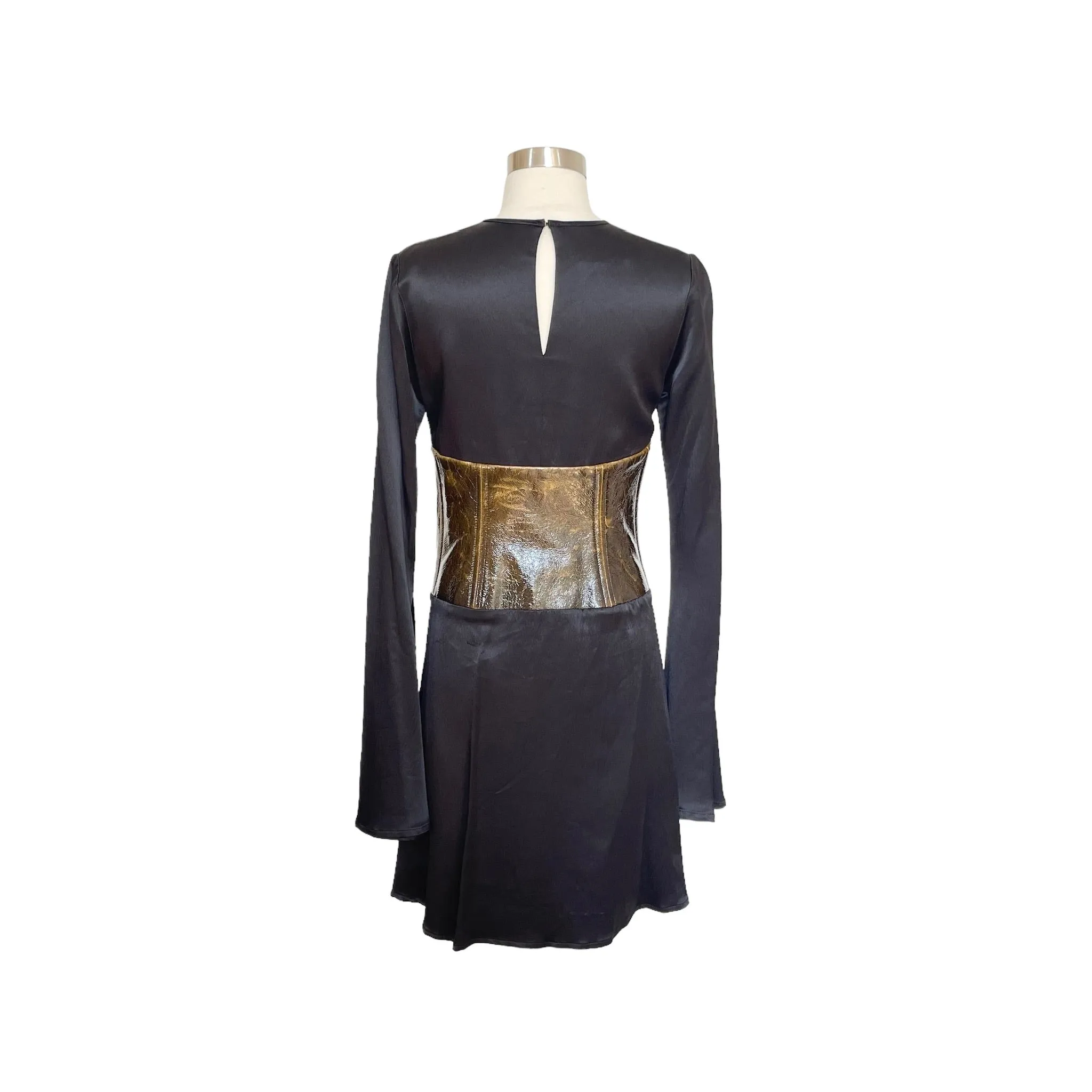 Black Dress w/Leather Corset - S/M