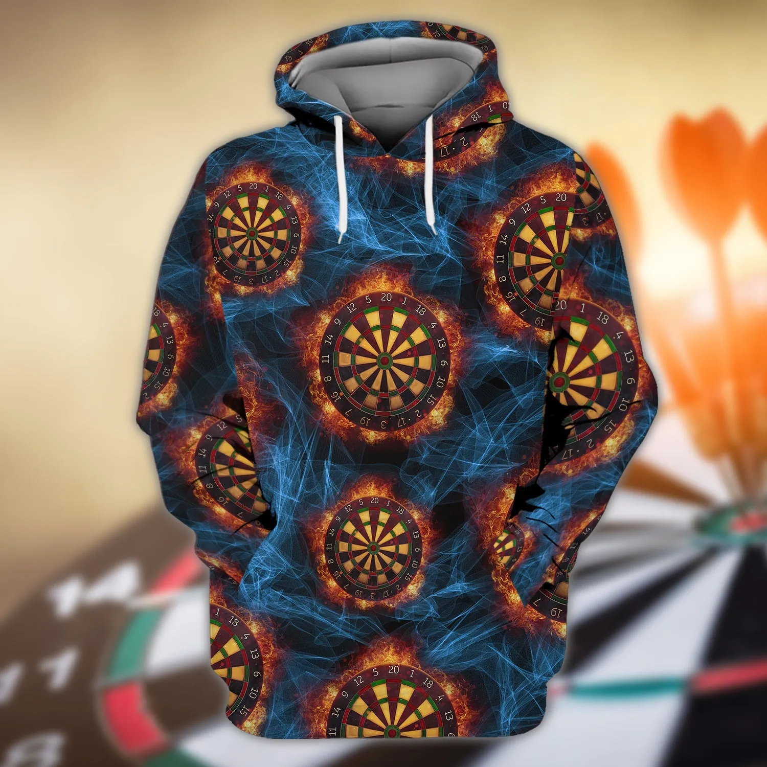 Born To Play Darts 3D Printed Sweatshirt Shirts, Christmas Gift for Dart Lovers