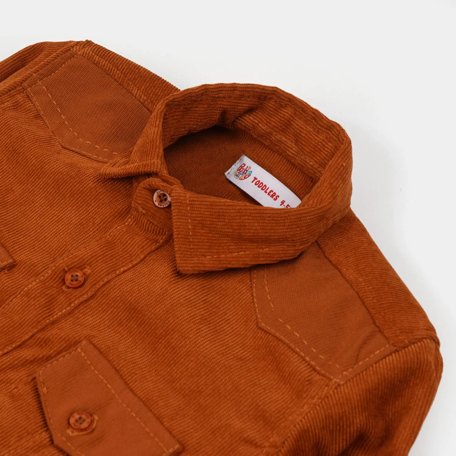 Boys Shirt Corduroy D/Pockets - BROWN