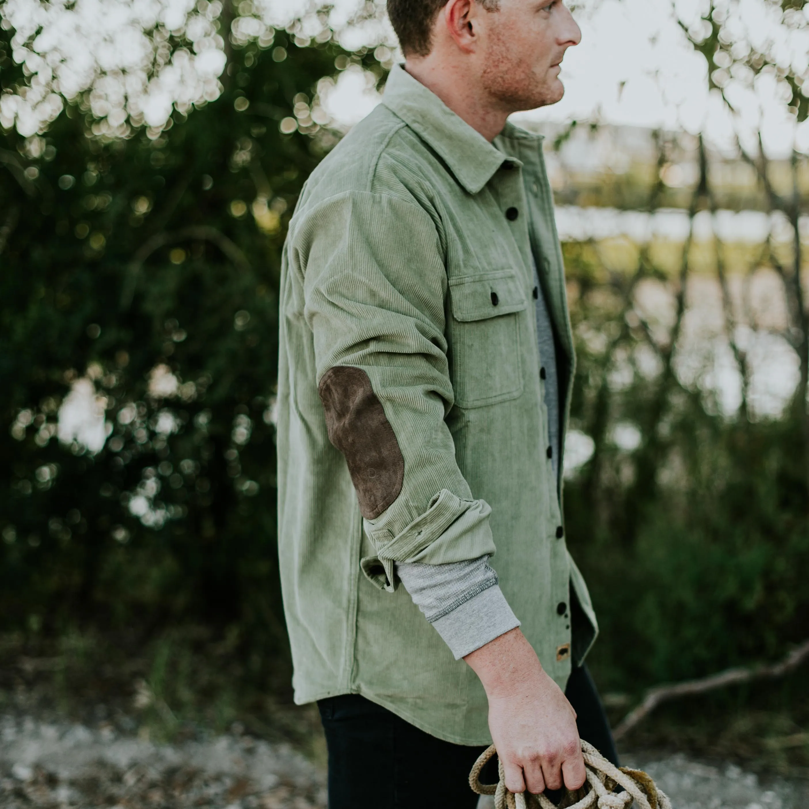 Bradford Corduroy Shirt Jac | Sage