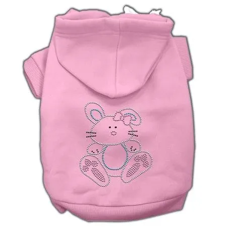 Bunny Rhinestone Hoodies Pink M (12)