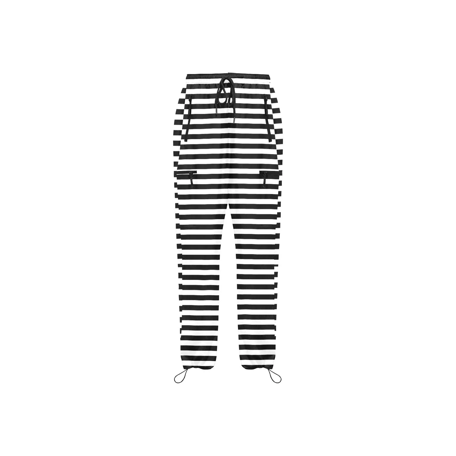 bw thin striped print 3 Women's Quick Dry Cargo Sweatpants (Model L65)