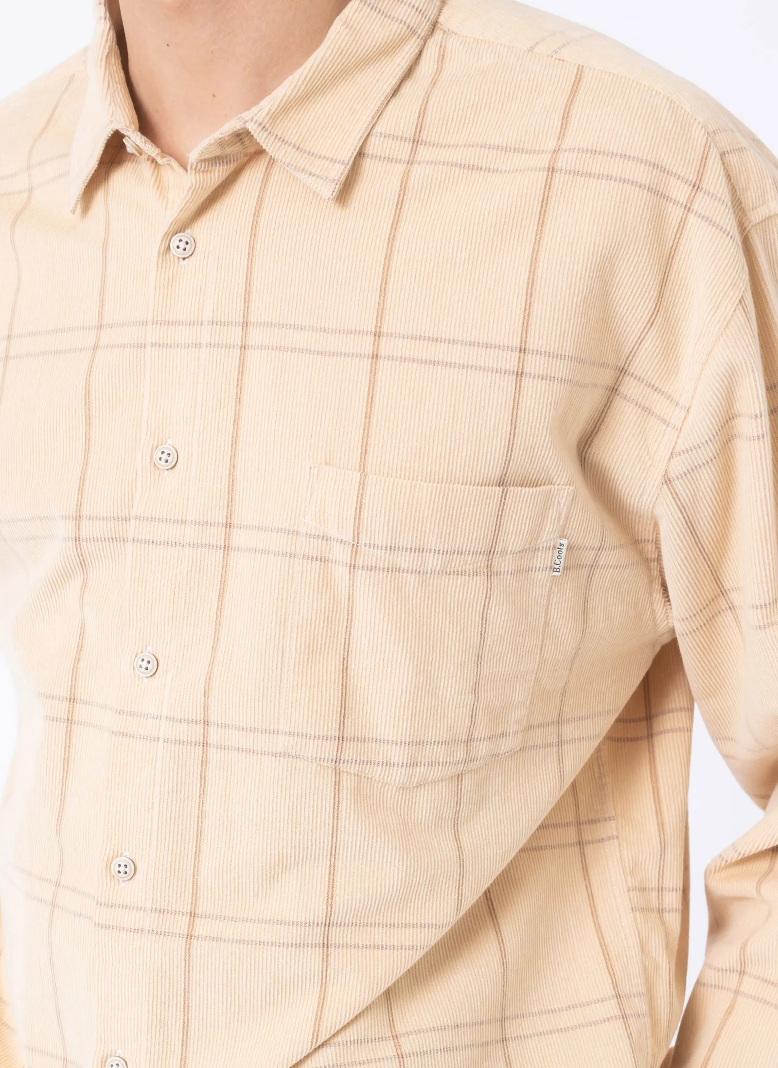 Cabin Shirt Ochre Corduroy Plaid