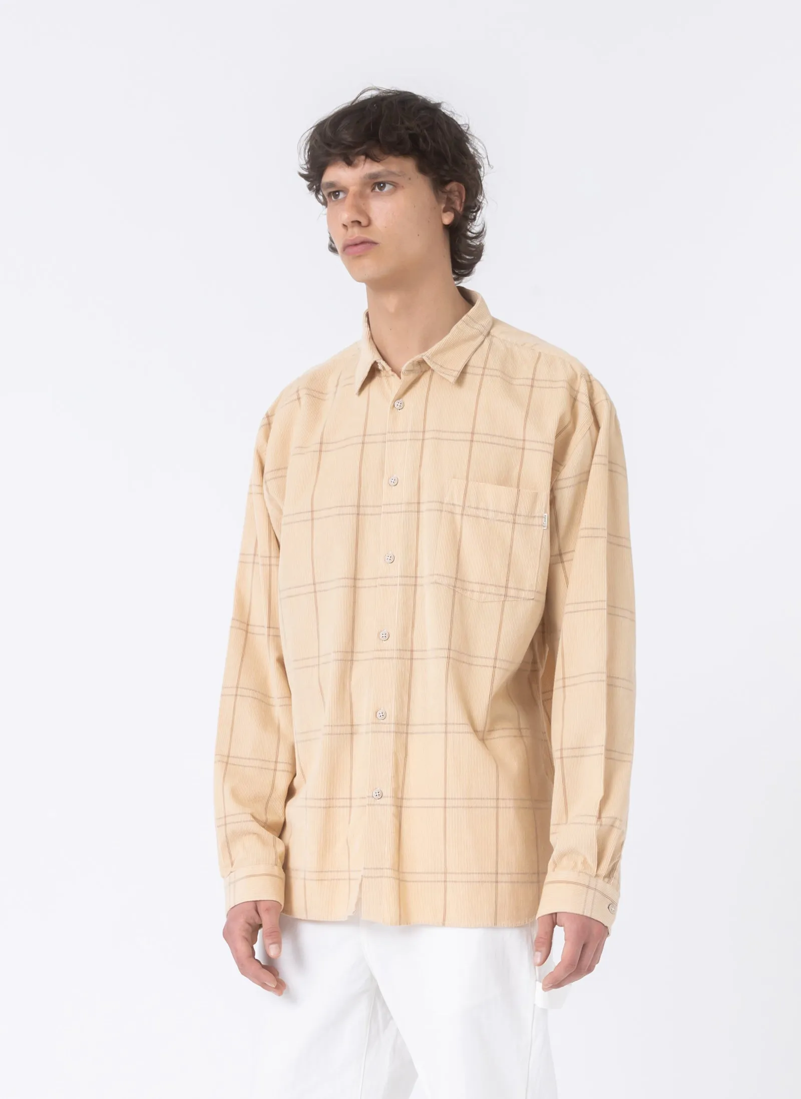 Cabin Shirt Ochre Corduroy Plaid