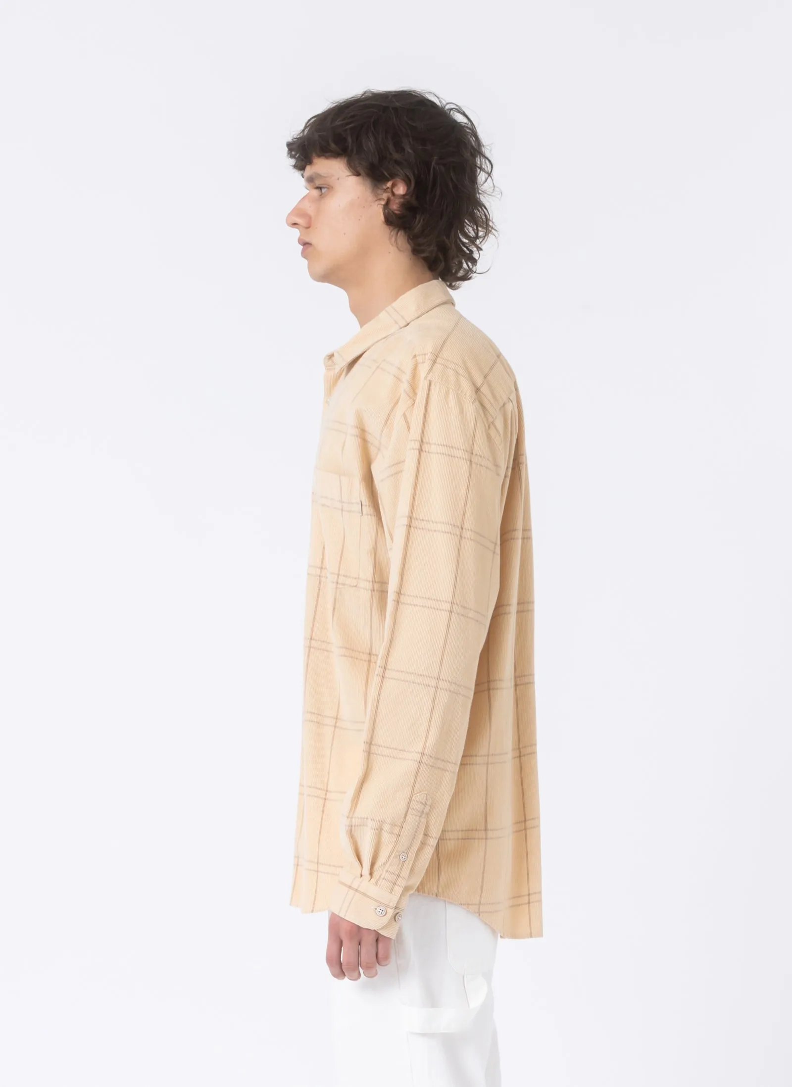 Cabin Shirt Ochre Corduroy Plaid