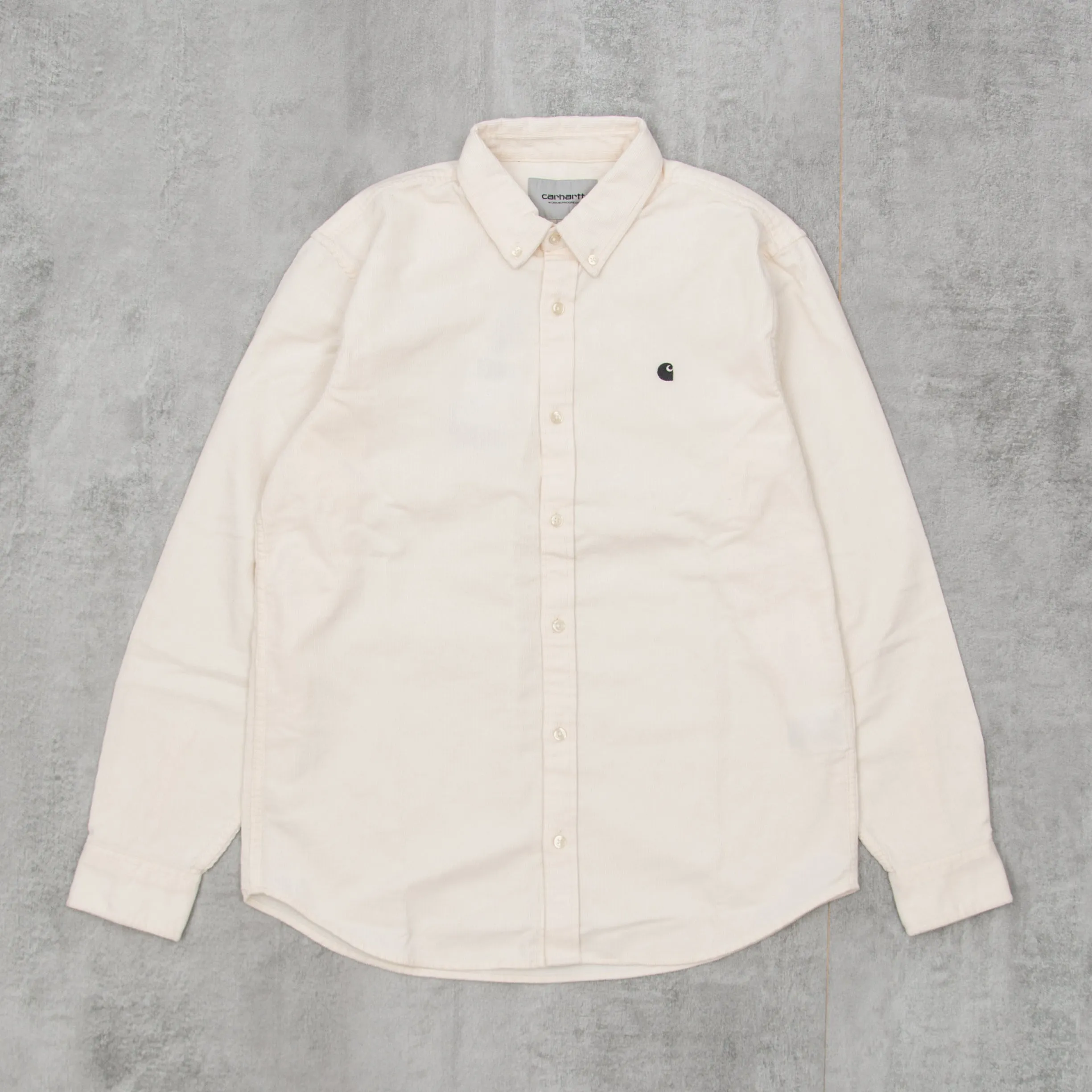 Carhartt WIP Madison Fine Cord L/S Shirt - Wax / Black