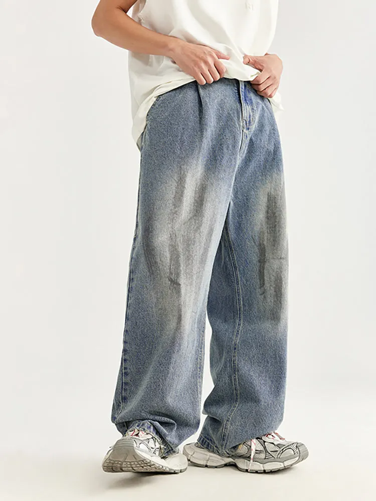 Casual Contrast Color Jeans