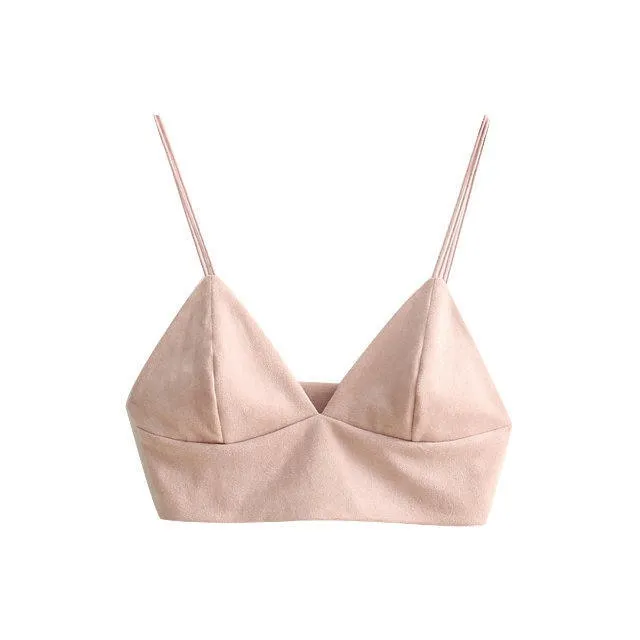 Casual Sexy Women's Strappy Cotton Cropped Top For Summer