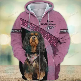 Cavalier King Charles Love Pink Version 3 Never Walk Alone 3D Full Print Shirts, Christmas Shirt for Dog Lovers