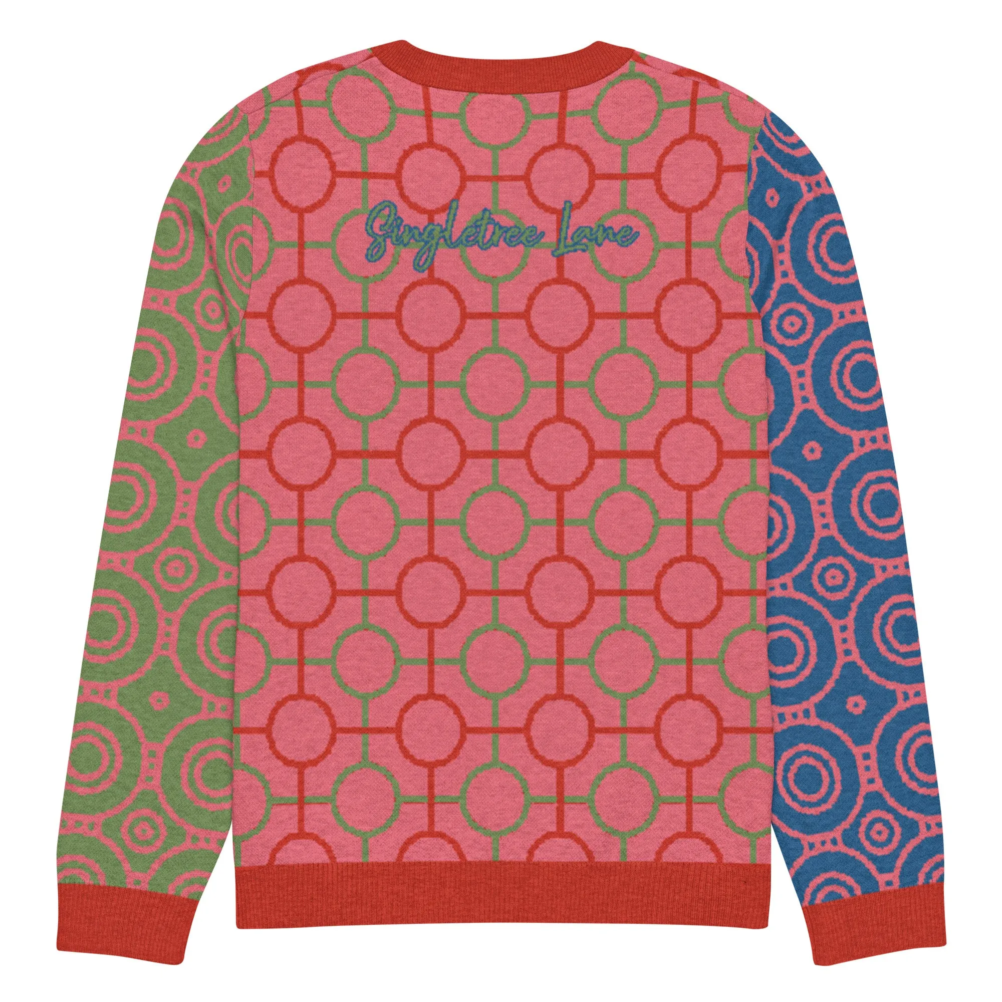 Circle Mind Jerk in Pink Knitted Crewneck Sweater