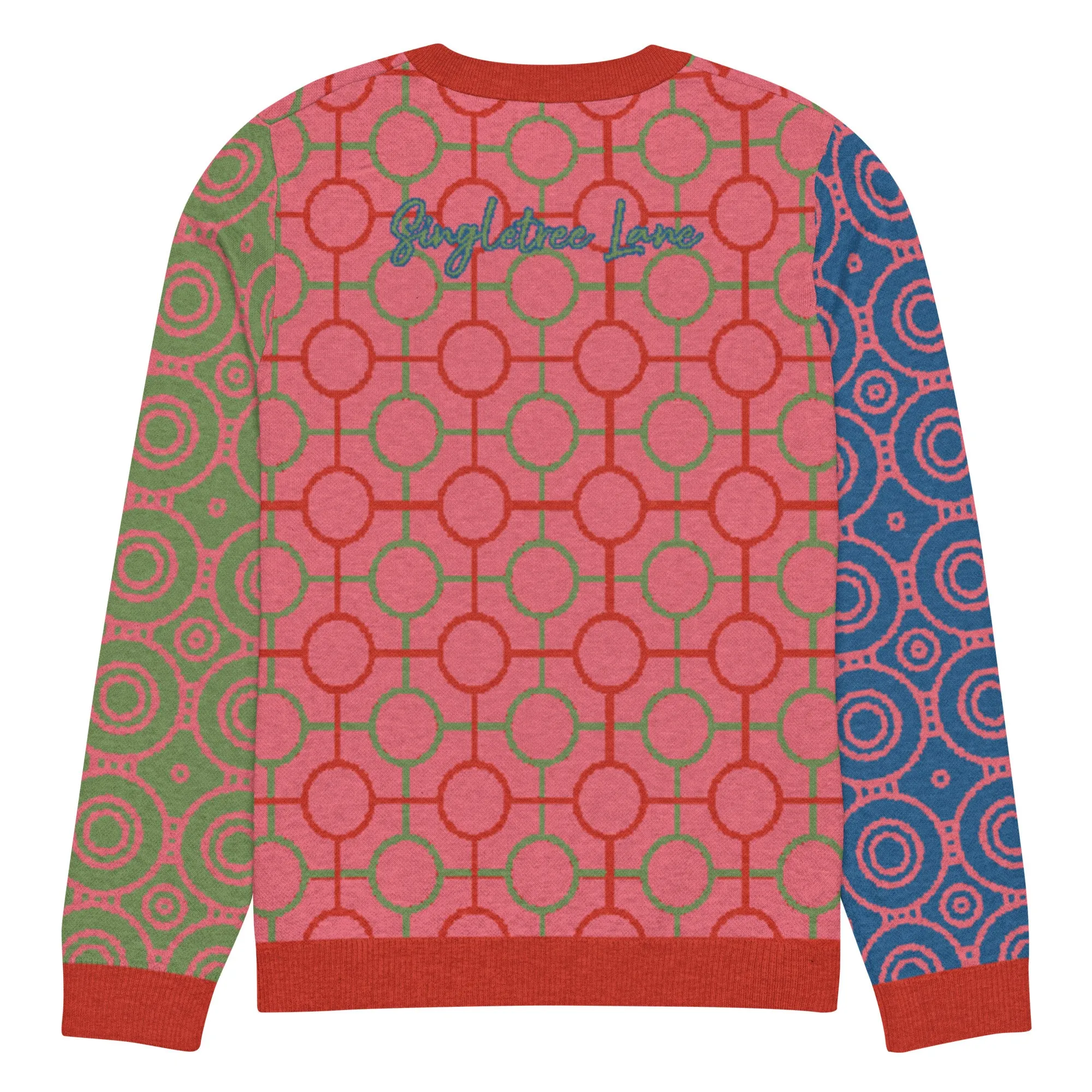 Circle Mind Jerk in Pink Knitted Crewneck Sweater