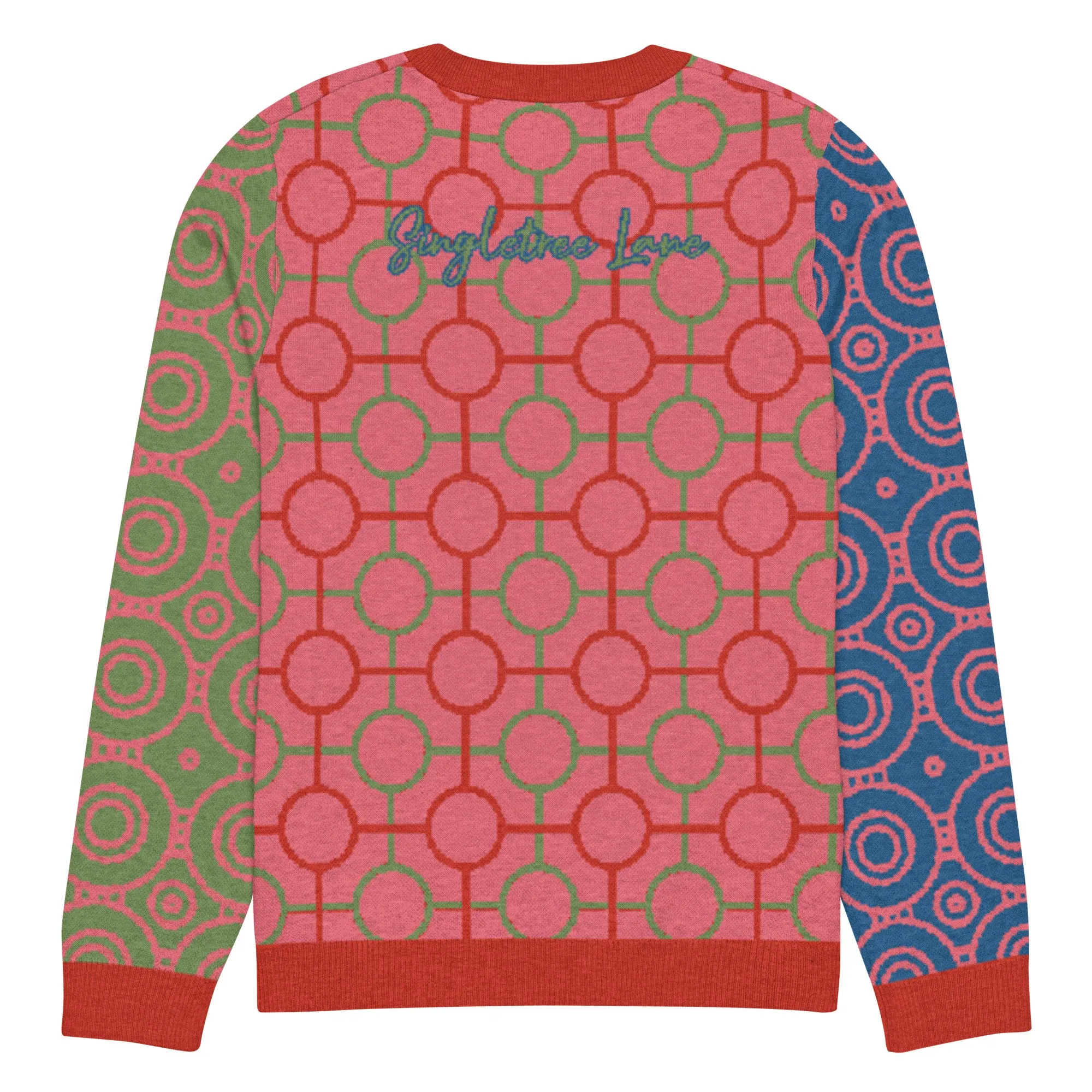 Circle Mind Jerk in Pink Knitted Crewneck Sweater