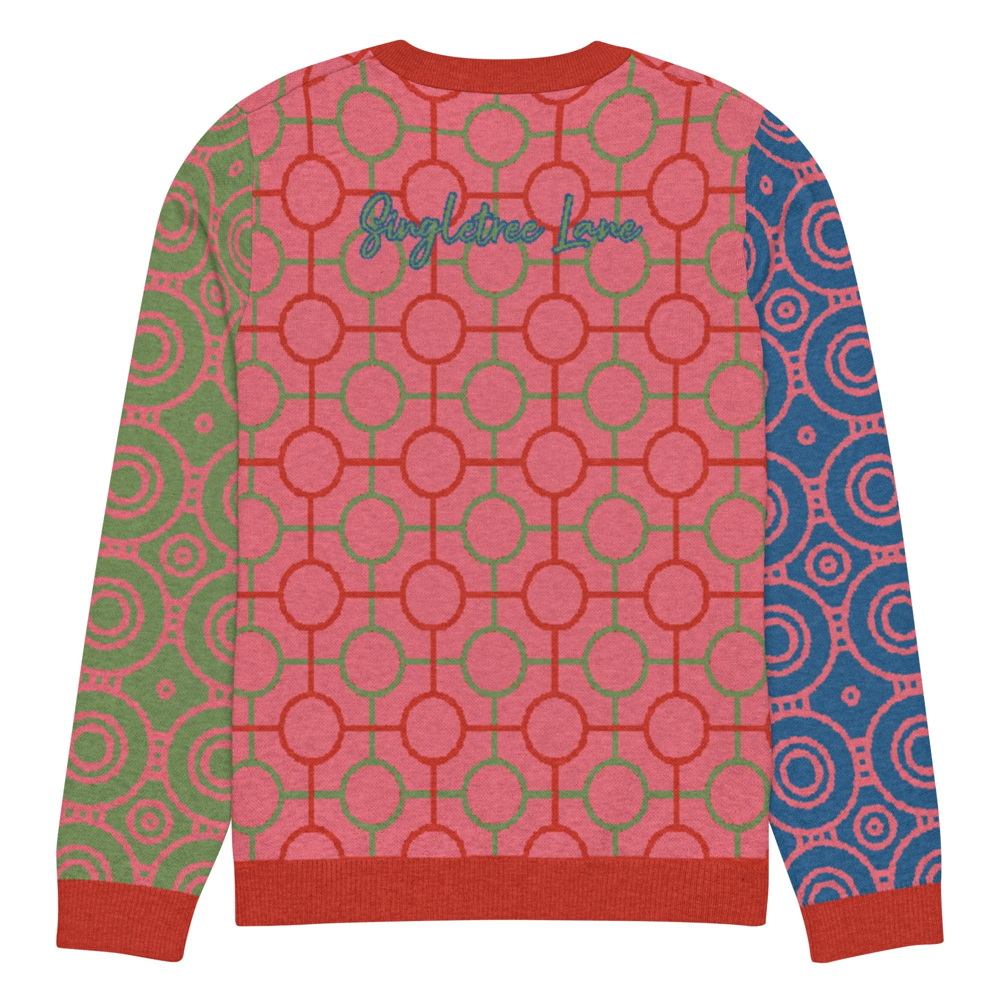 Circle Mind Jerk in Pink Knitted Crewneck Sweater