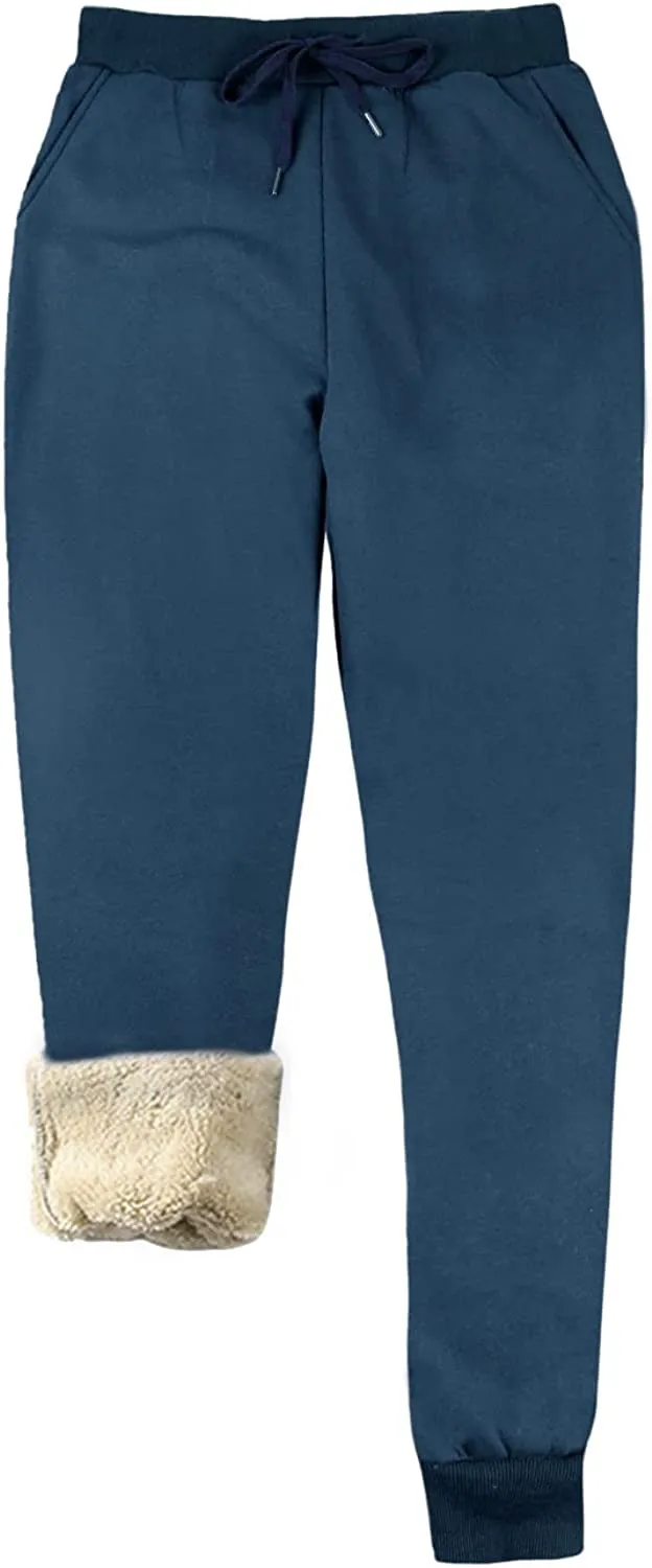 Comfy Womens Fleece Lined Joggers | Fleece Pants for Winters