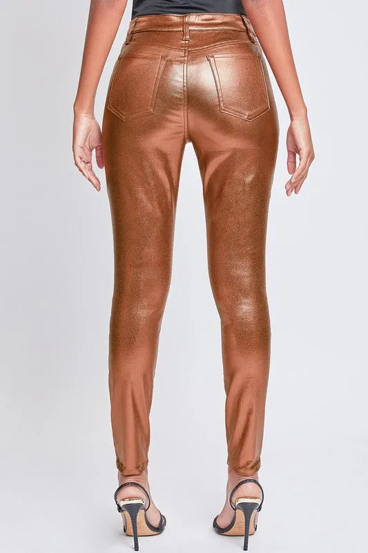 Coppe-Copper Junior High-Rise Metallic Skinny Jean