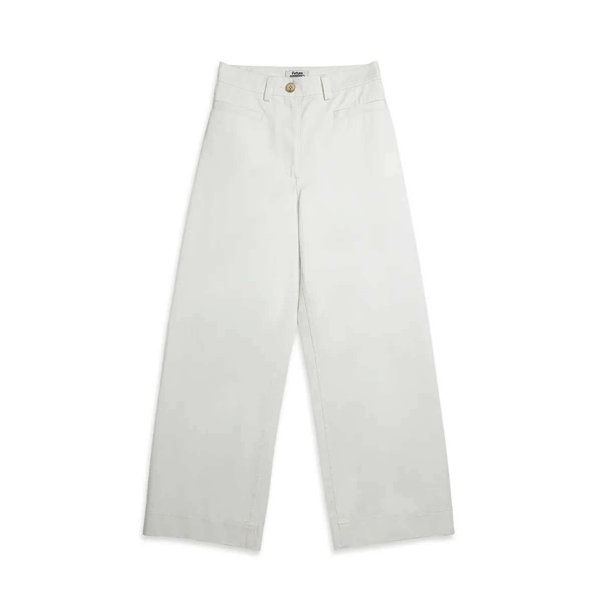 Cotton Wide Leg Pants Pure White