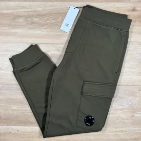 C.P. Company Diagonal Raised Lens Sweatpants in Ivy Green