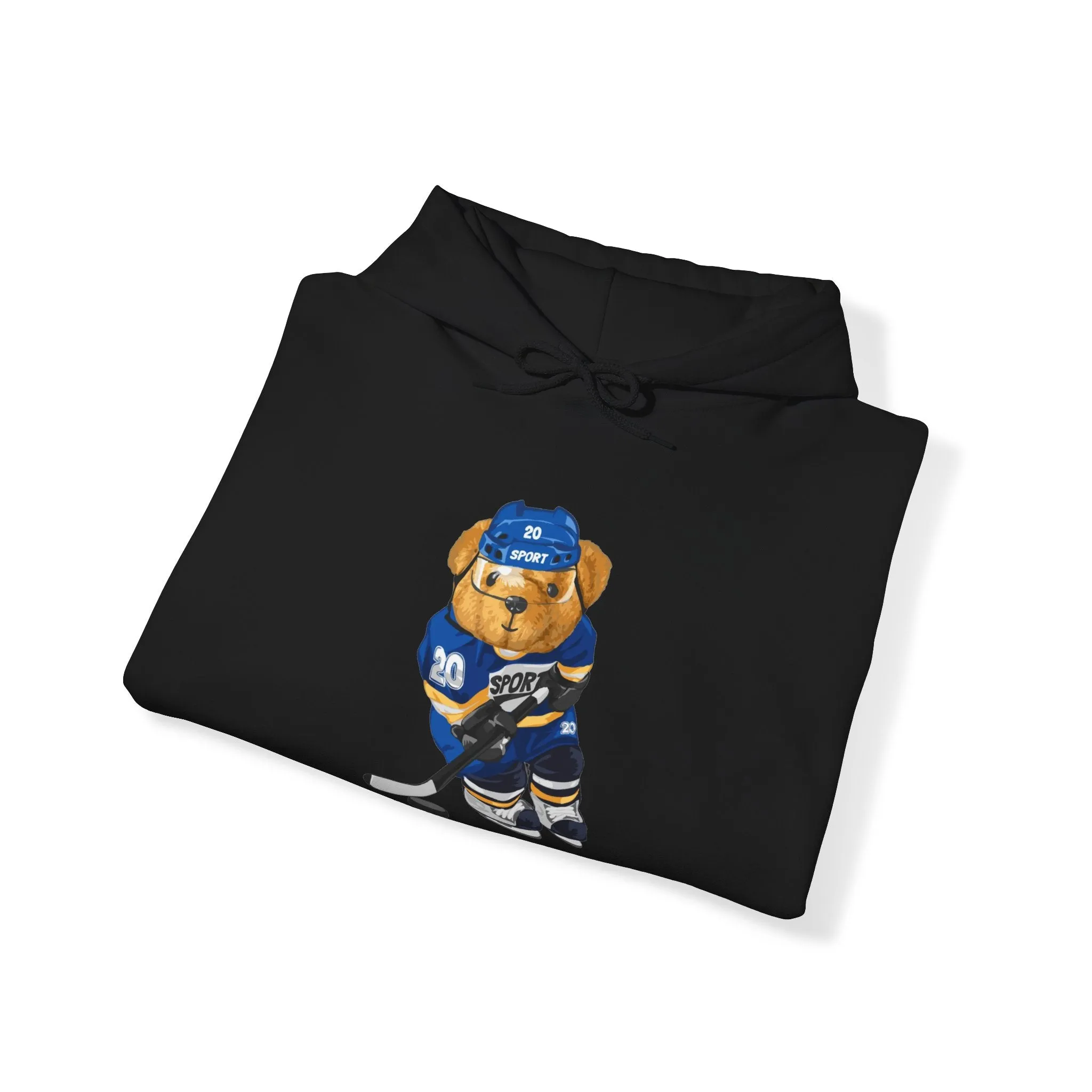 Eco-Friendly Ice Hockey Bear Hoodie