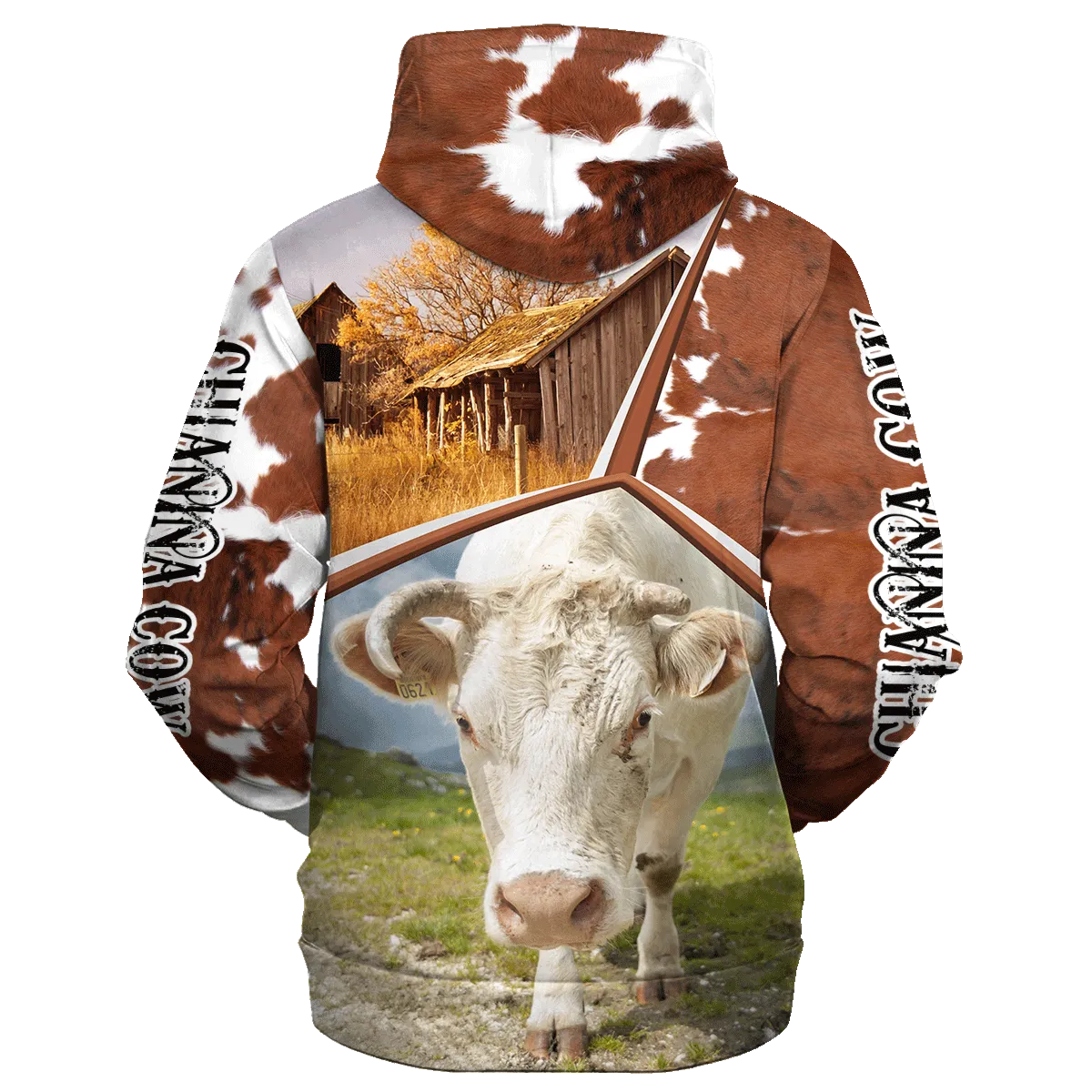 Funny Chianina Farm In The Fall Hoodie