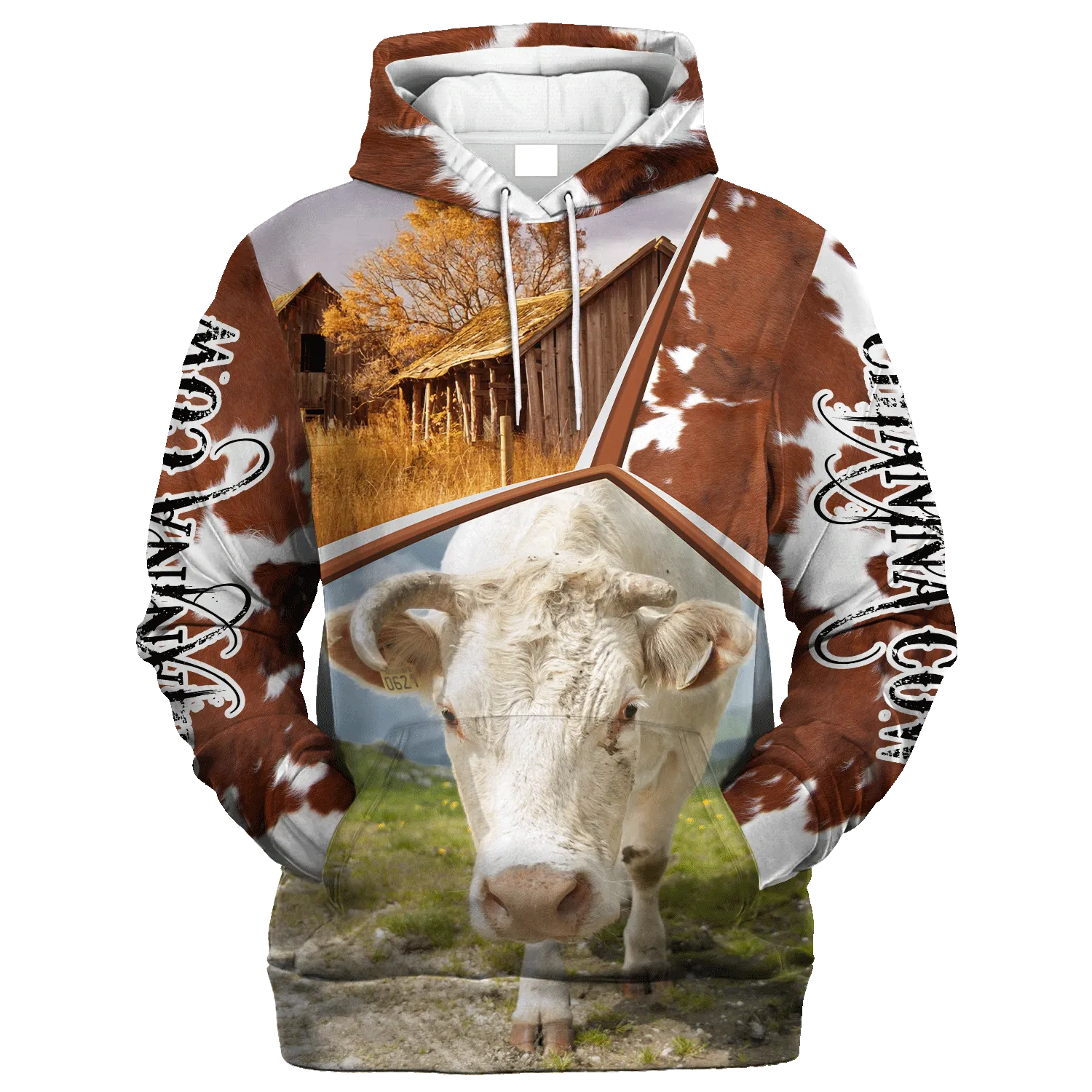 Funny Chianina Farm In The Fall Hoodie