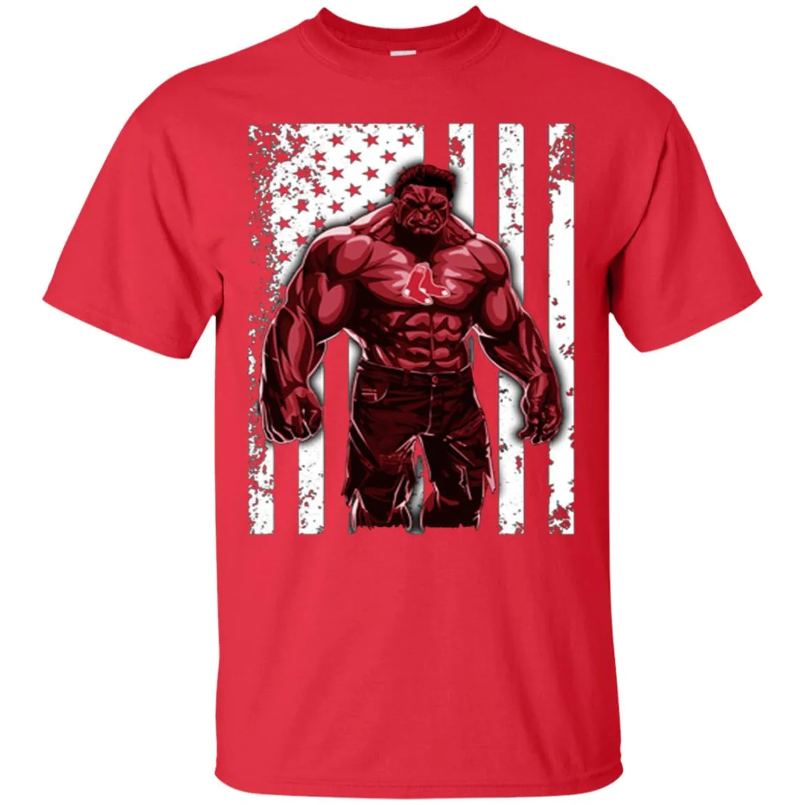 Giants Hulk Boston Red Sox T-shirt Flag Men Cotton T-Shirt