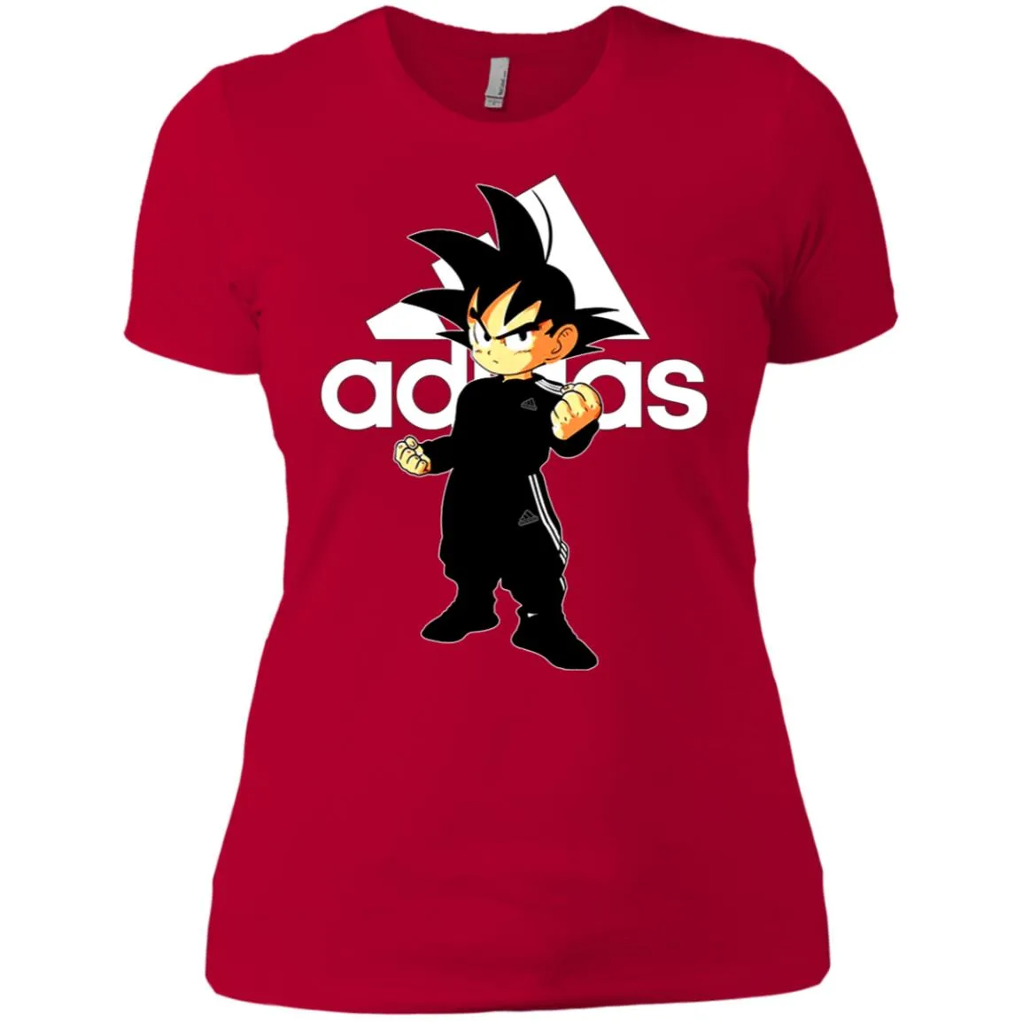 Goku Treding Adidas White T-shirt Women Cotton T-Shirt