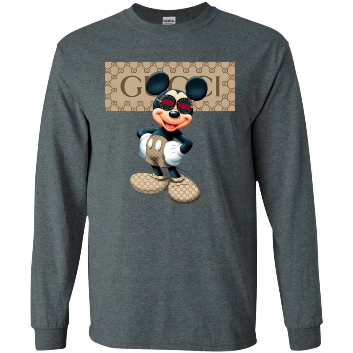 Gucci Mickey Gift Birthday T-shirt Men Long Sleeve Shirt