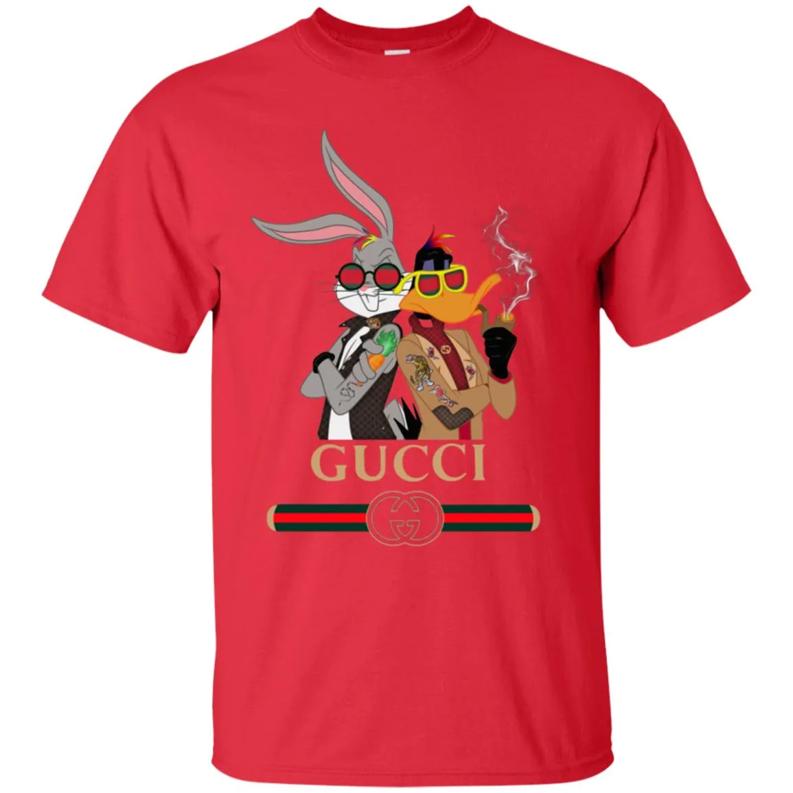 Gucci Trending T-shirt Rabbit And Donald T-shirt Men Cotton T-Shirt