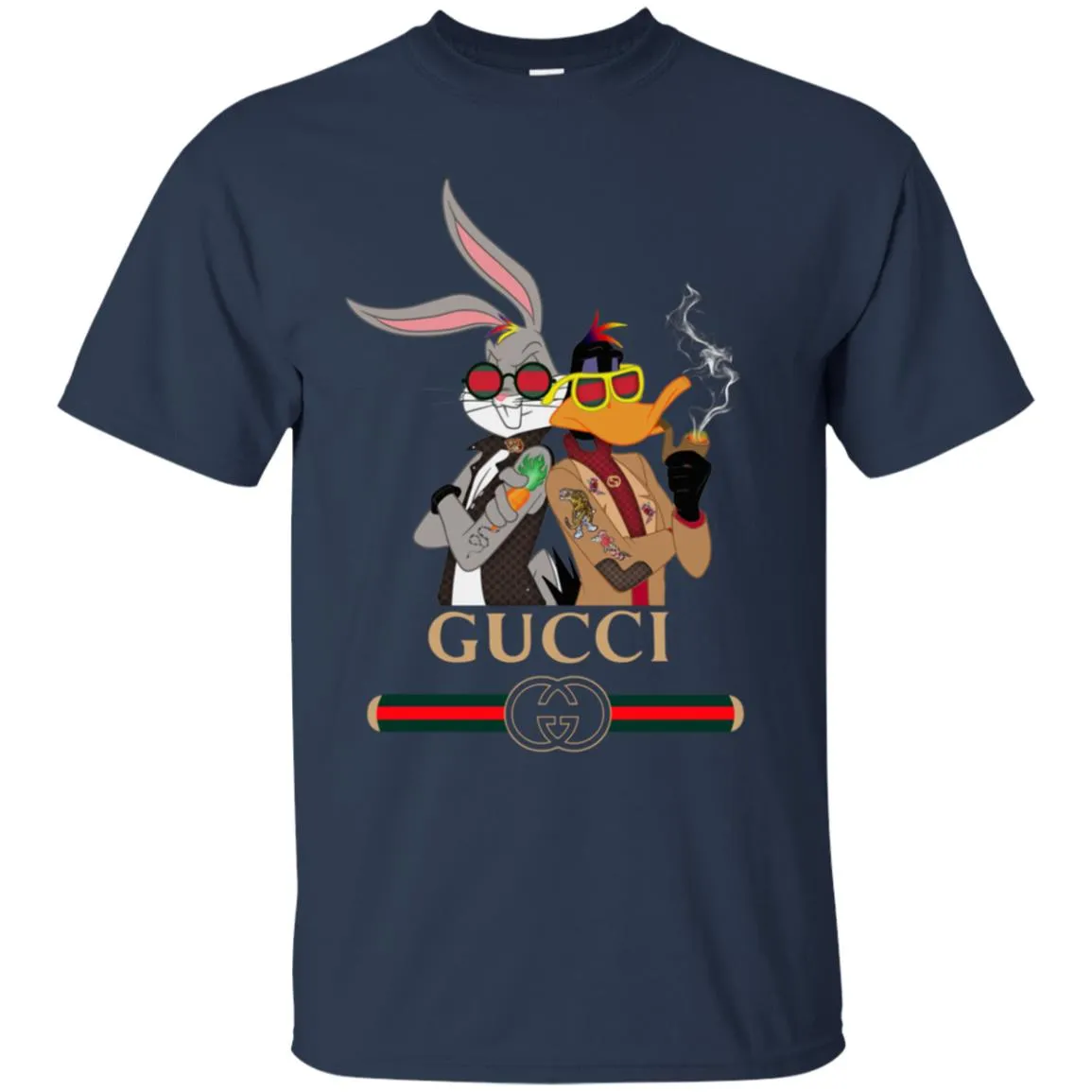 Gucci Trending T-shirt Rabbit And Donald T-shirt Men Cotton T-Shirt