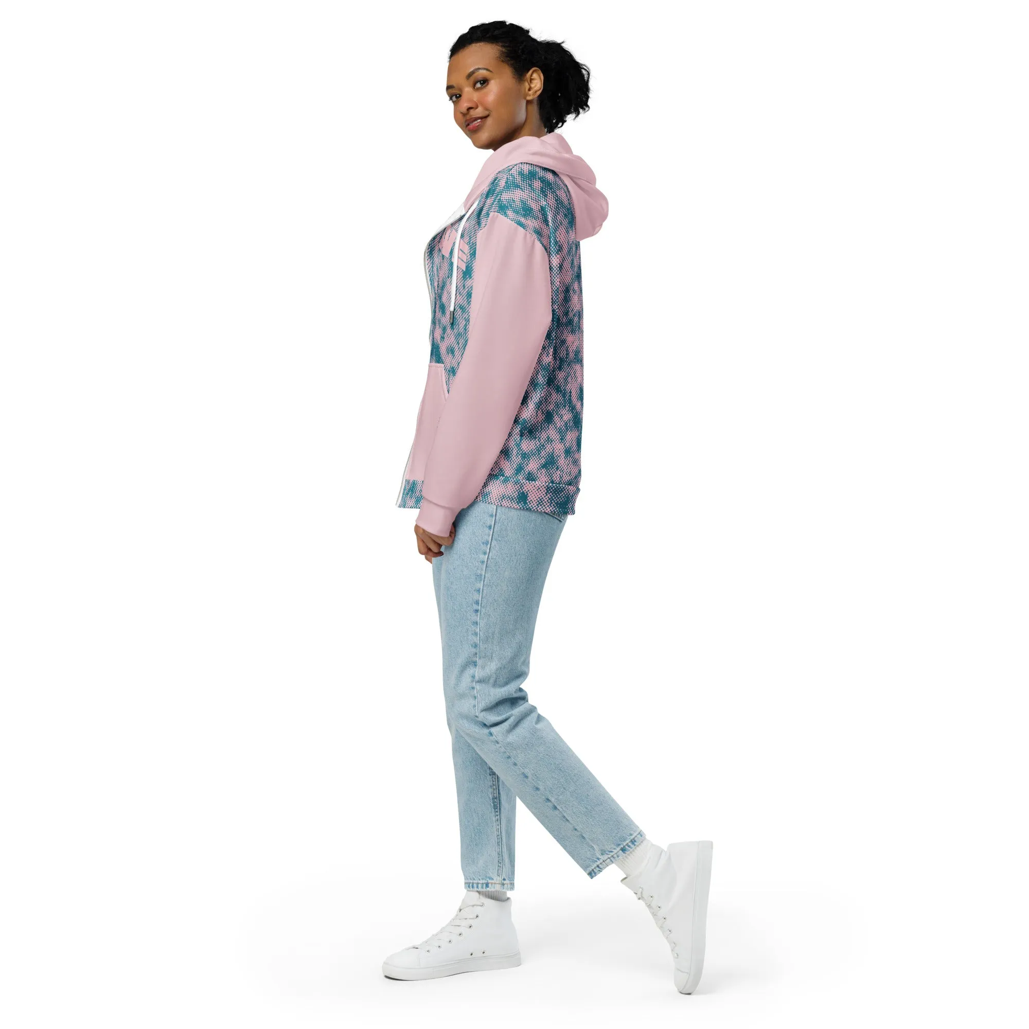 Humble Sportswear™ Women's Pink Active Zip Hoodie