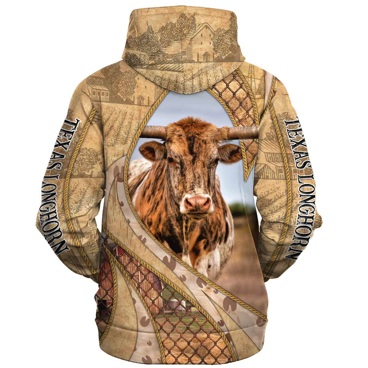 In The Memories Of Texas Longhorn Hoodie, Cow Hoodie For Adults