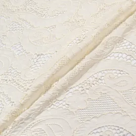 Ivory Paisley Open Work Georgette Anglaise