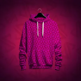 Jason Paige Pink Logo Pattern Hoodie