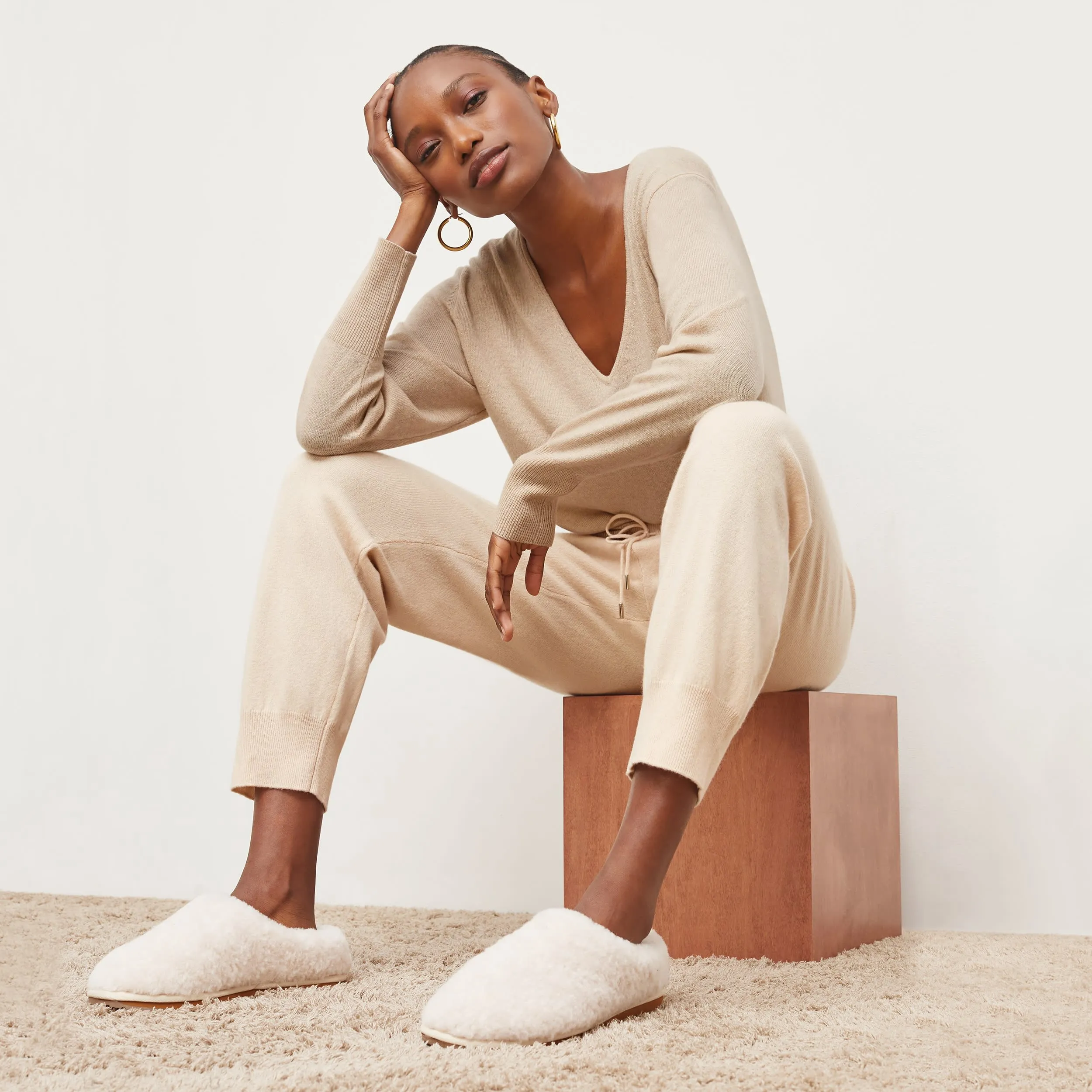 Keely Jogger - Cashmere :: Cream