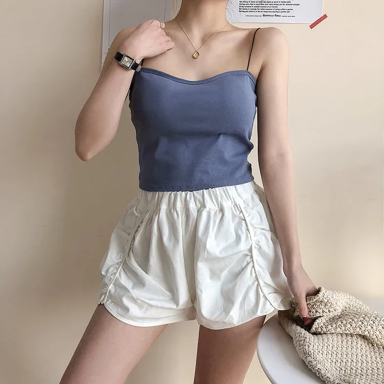 [Korean Style] Belle 5 Colors thin strap Cotton Camis