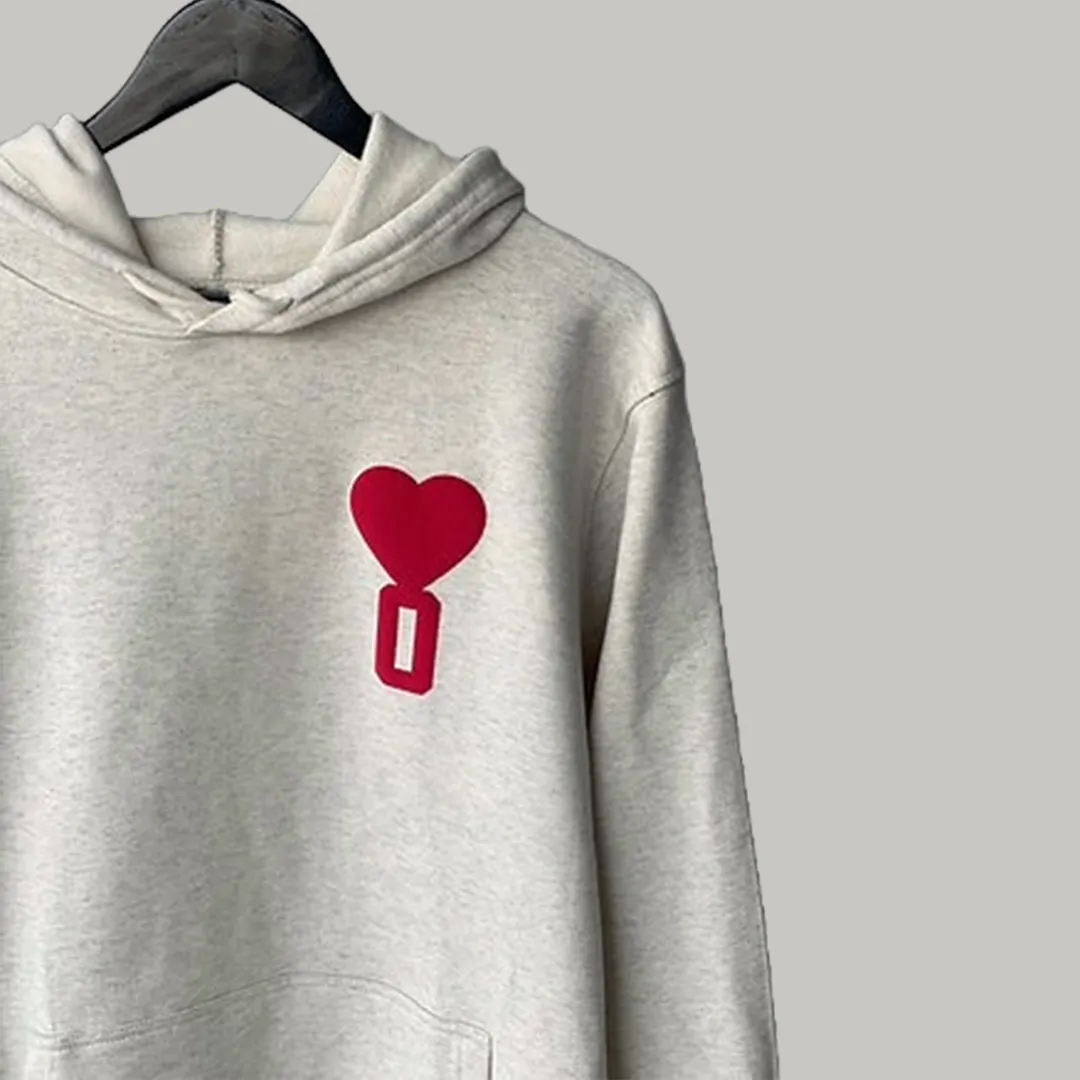 Letter With Heart - ( Puff Hoodie)