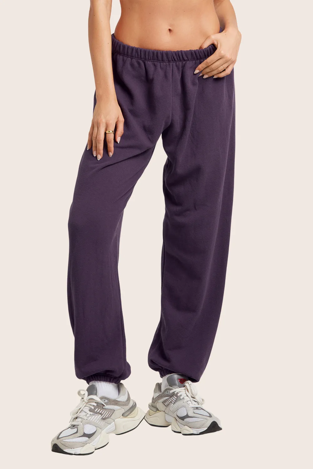 LIGHTWEIGHT SWEATS CLASSIC SWEATPANTS - PLUM