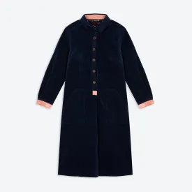 Lowie Navy Corduroy Shirt Dress