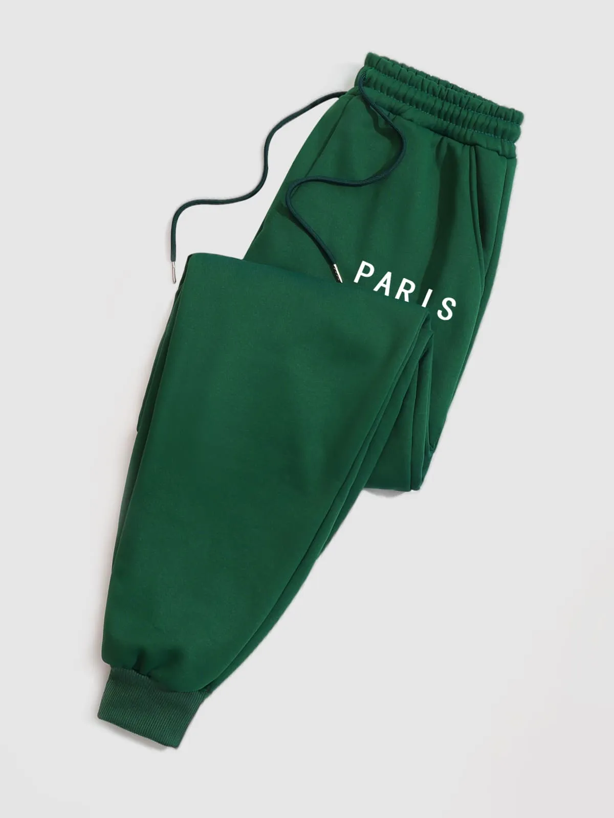 Men's "PARIS" letter print casual sweatpants