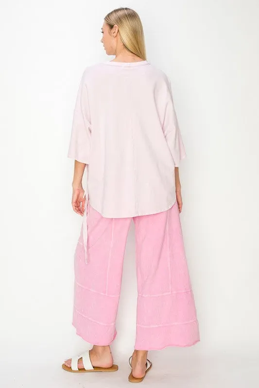 Mineral Wash Wide Leg Pants (2 Options)