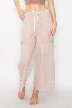 Mineral Wash Wide Leg Pants (2 Options)